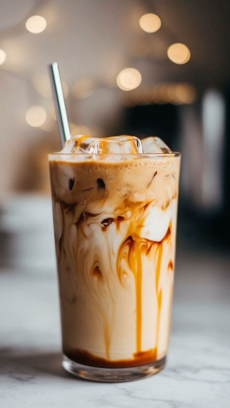 Ice coffee caramel